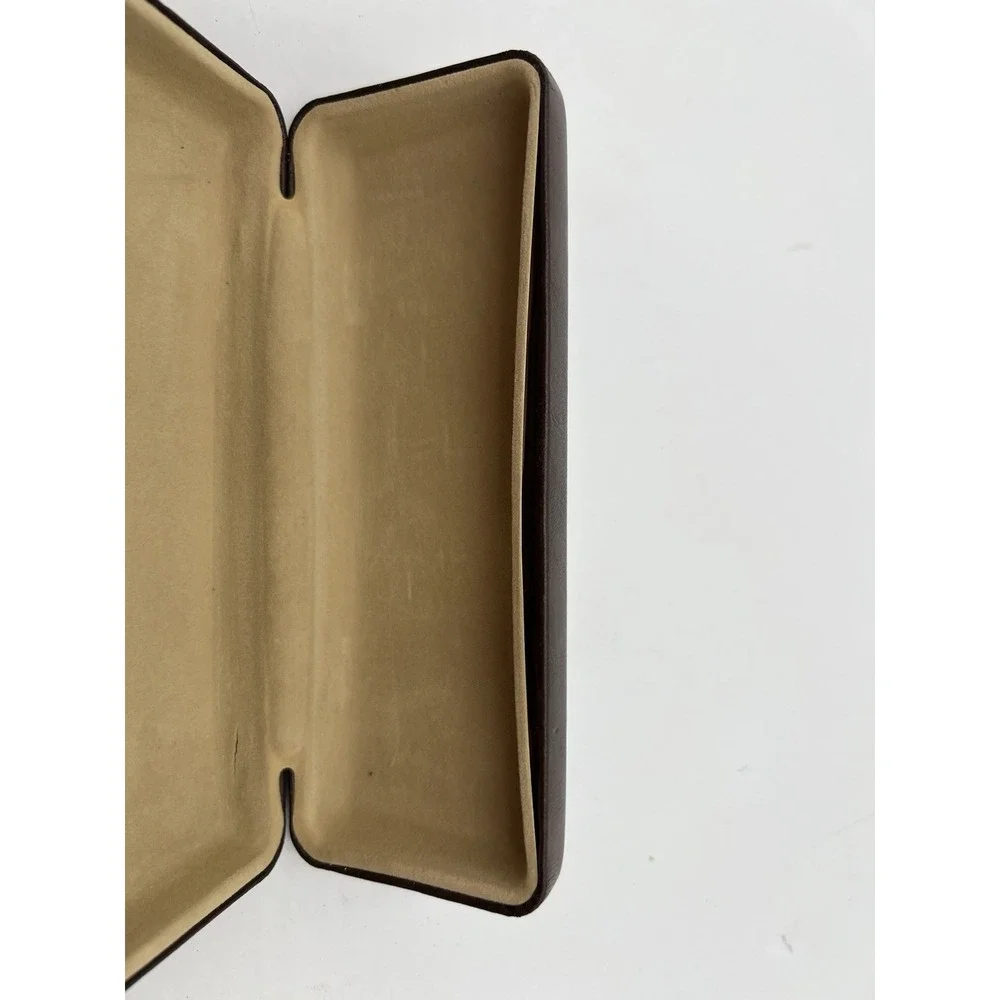 Vintage AutoFlex Flexon Marchon Hard Eyeglasses Case Brown Tan Interior Case